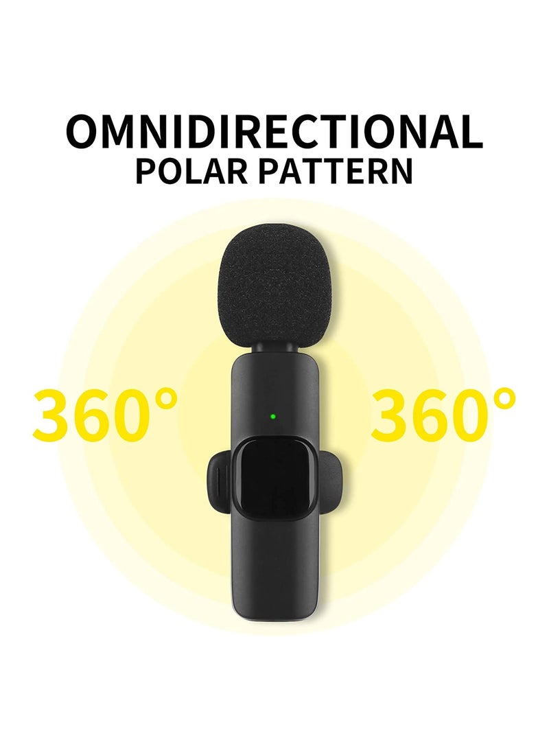 2 in 1 iphone or type-c Wireless Lavalier Microphone For IPhone, Plug Play, Portable Audio Video Recording Mic for Youtube, Live Stream, Vlog, Interview, Laptops PC - Image 2