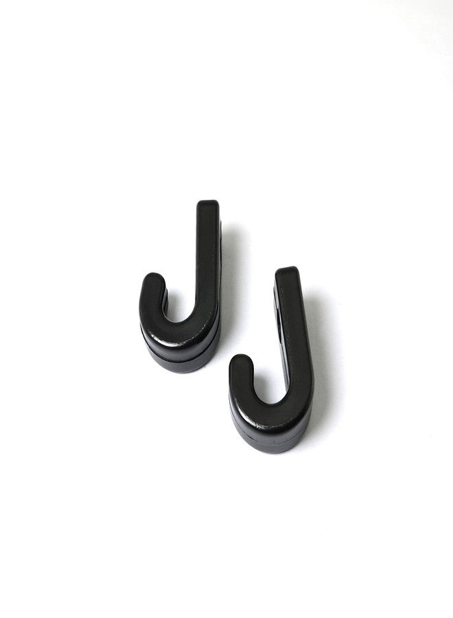 RLECS مجموعة RLECS من 10 خطافات على شكل حرف J لقوارب الكاياك، مصنوعة من النايلون الأسود، خطافات مطاطية على شكل حرف J لضمان السلامة، ملحقات قوارب الكاياك والزورق وألواح التجديف - Image 5