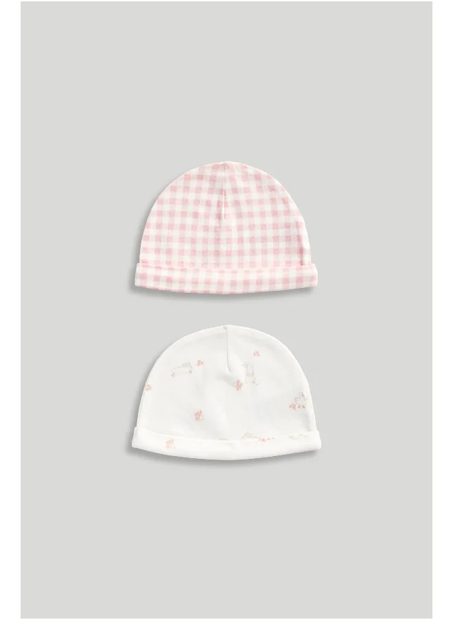 مذركير My First Pink Baby Hats - 2 Pack