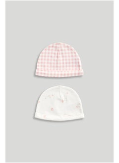 mothercare My First Pink Baby Hats - 2 Pack  - Image 2
