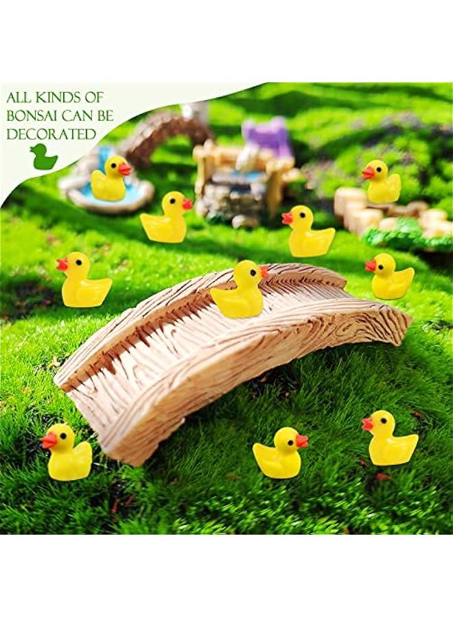 Generic 100Pcs Mini Resin Ducks, Tiny Ducks Figurines Bulk for Miniature Dollhouse Decor Accessories Garden Aquarium Potted DIY Ornament Party Toys  - Image 2