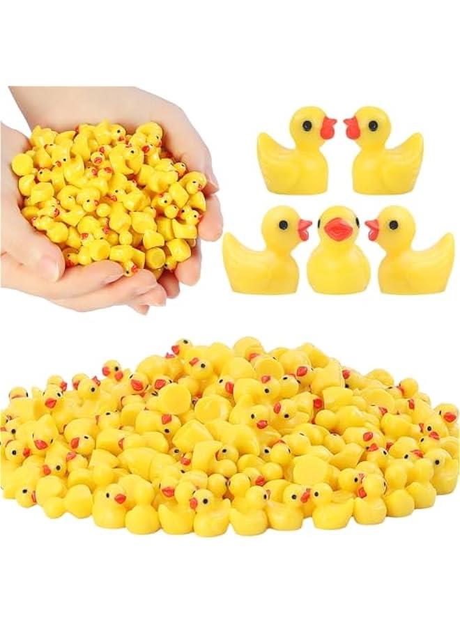 Generic 100Pcs Mini Resin Ducks, Tiny Ducks Figurines Bulk for Miniature Dollhouse Decor Accessories Garden Aquarium Potted DIY Ornament Party Toys  - Image 1