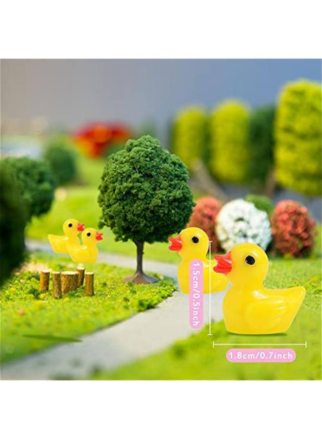 Generic 100Pcs Mini Resin Ducks, Tiny Ducks Figurines Bulk for Miniature Dollhouse Decor Accessories Garden Aquarium Potted DIY Ornament Party Toys  - Image 4