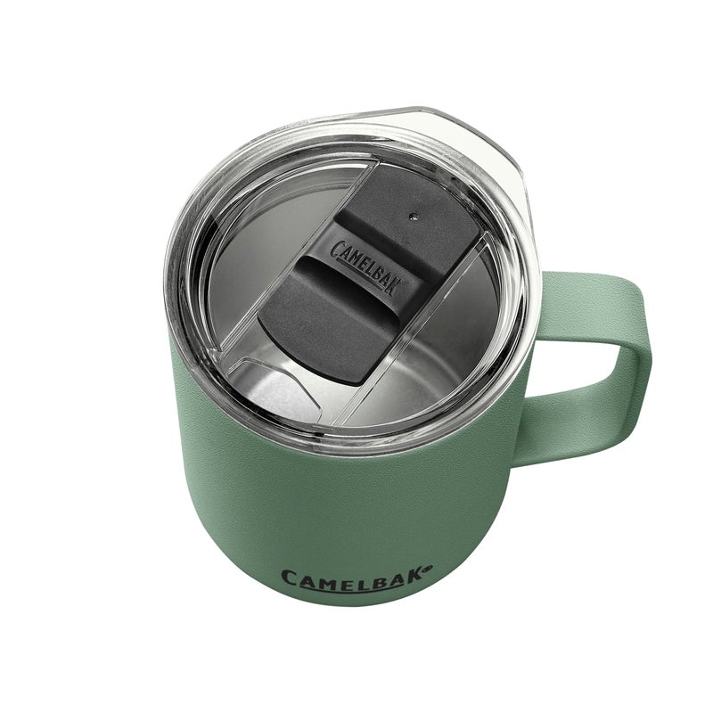 Camelbak Horizon 12Oz Camp Mug - Insulated Stainless Steel - Tri-Mode Lid - Moss - Image 5