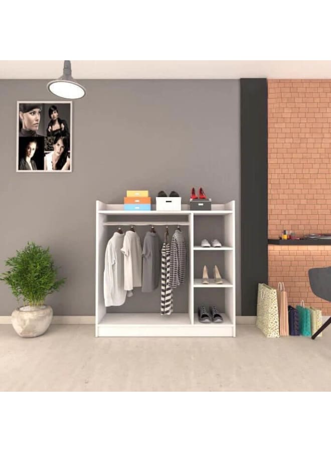 ريترو خزانة ملابس 80×120×35سم – أبيض - Image 1