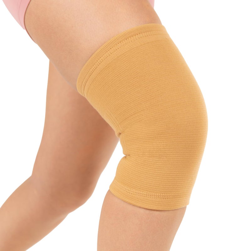 BraceAbility Elastic Slip-on Knee Sleeve | Flexible Fabric Knee Pain Compression Bandage for Stretchy, Lightweight & Comfortable Support (2XL) - Image 1