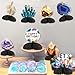 Balterever 8PCS Geology Birthday Honeycomb Centerpieces Gems and Minerals Party Decorations Rocks Geology Birthday Table Decorations Crystal Themed Birthday Party Decorations for Boys and Girls - Image 4