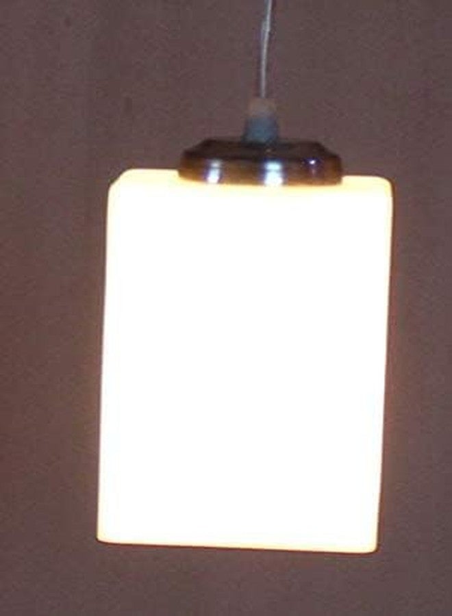 kinis Decorative Hanging Lamp/Pendant Lamp/Ceiling Light to Décor Home/Living Room/Bedroom/Office/Dining/Cafe/Restaurants, Square, Frostat (Pack of 1, with Bulb) - Image 2