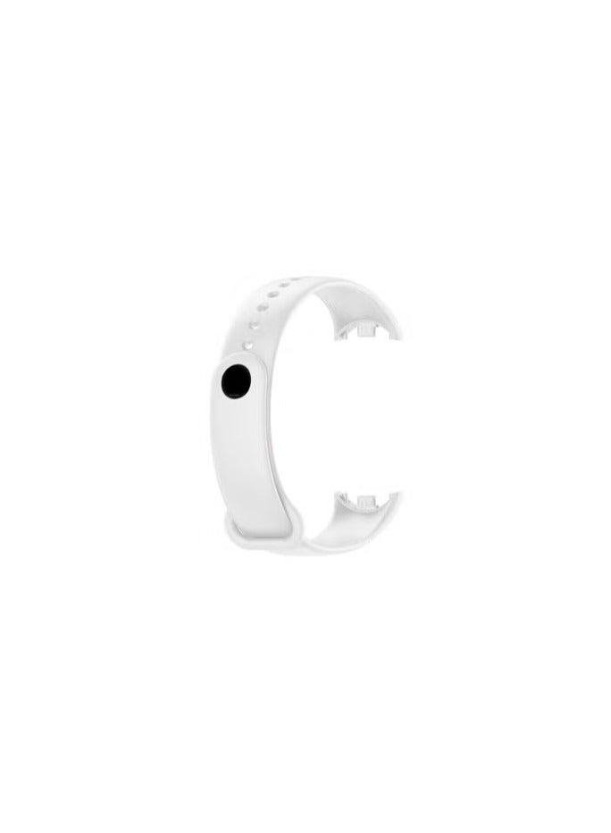 CATANES (for Mi Band 8 and 9) Strap Soft Silicone Replacement Sport Wristband for Xiaomi Mi Band 8 and 9 Watch Band Accessories for Women Men White - Image 2