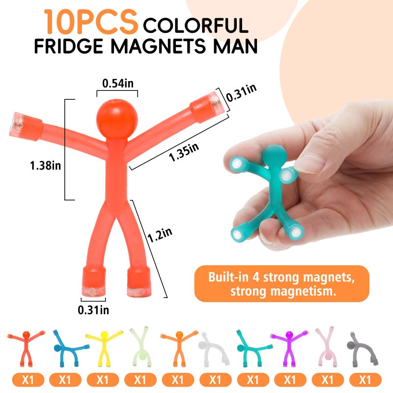 GoClimber 10 Pack Fridge Magnets Men, Cute Refrigerator Magnets, Funny Magnetic People Magnets for Adults, Lockers, Fridge, Office, Classroom Decoration - Image 2