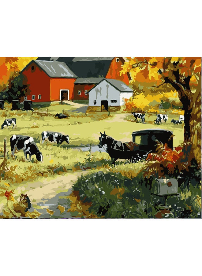 NIBEMINENT Landscape Scenery Pattern DIY Oil Painting On Canvas Paint By Numbers Kit Multicolour 15.74x19.68inch - Image 1