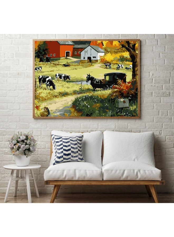 NIBEMINENT Landscape Scenery Pattern DIY Oil Painting On Canvas Paint By Numbers Kit Multicolour 15.74x19.68inch - Image 2