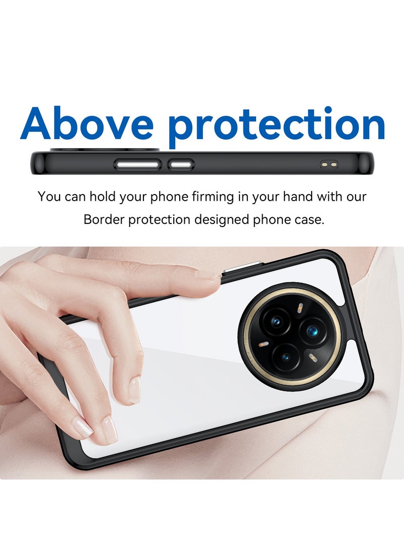 Generic - [1+1 Sets] For Realme 14 Pro Plus 5G Case & Screen Protector Transparent Frame Protective Cover with Tempered Glass Screen Protector - Image 1