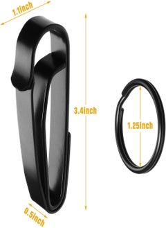Excefore Stainless Steel Men's Waist Car Keychain Stealth Metal Key Holder for Duty Belt Special for Police and Fire Agencies Duty Belt Double Side Quick Release Key Holder with Detachable Keyring (2Pcs )  - Image 5