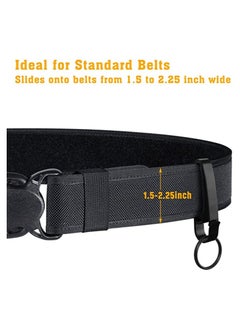 Excefore Stainless Steel Men's Waist Car Keychain Stealth Metal Key Holder for Duty Belt Special for Police and Fire Agencies Duty Belt Double Side Quick Release Key Holder with Detachable Keyring (2Pcs )  - Image 3