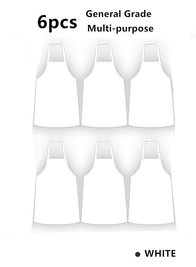 Saiboro Kitchen Chef Apron for Women Men,6pcs Fabric Chef Apron,Kitchen Cooking Baking Hairstylist Woodworking Welding Carpenter Work Bib Apron-White - Image 4