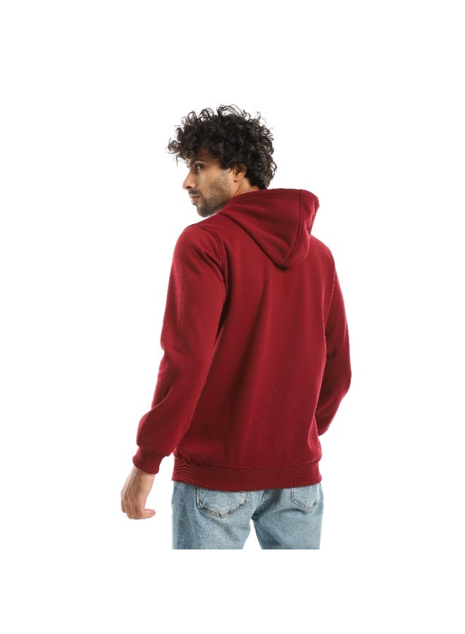 Caesar Men's hoodie with hood and front zipper - Image 2