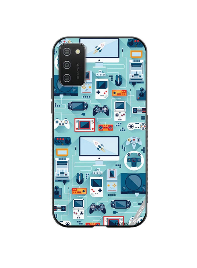 VR CREATIVE Protective Case Cover For Samsung Galaxy A03s Technolgu Items Design Multicolour - Image 1
