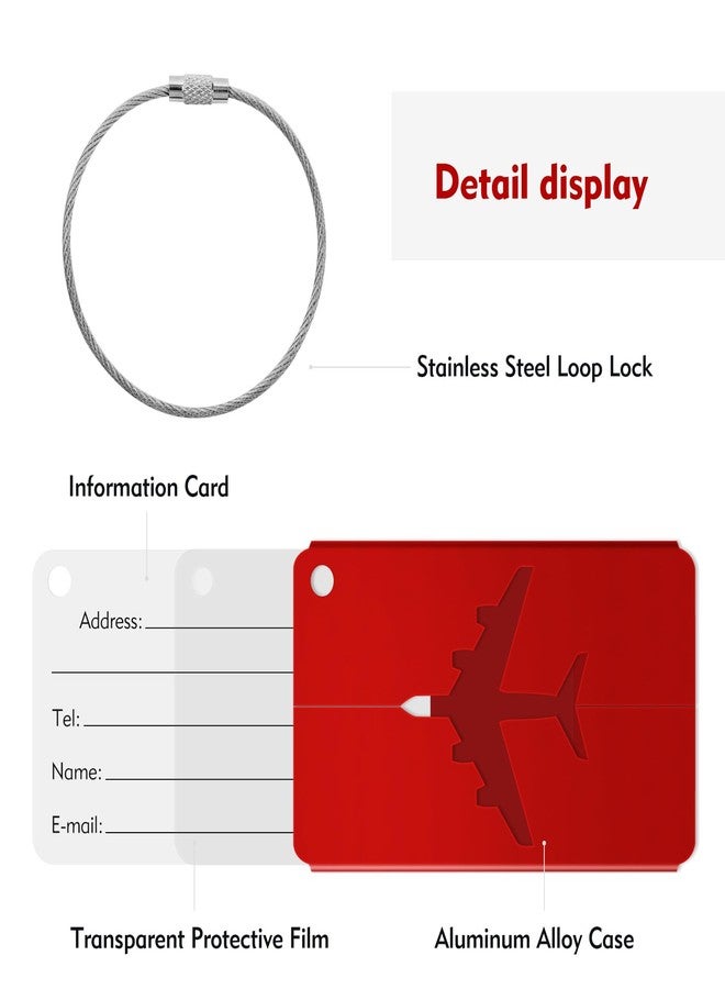 Lorzot 6pcs Small Metal Luggage Tags - Privacy Name Card, Suitcase Identifiers - Image 2