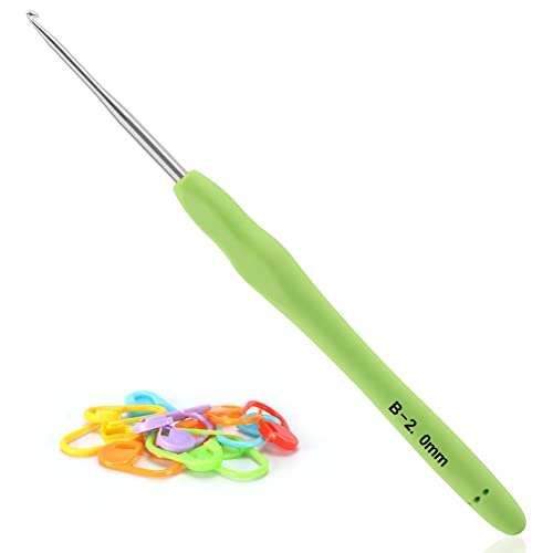 Vodiye Professional Extra Long 2mm Crochet Hooks Set, Ergonomic Handle, for Beginners & Experienced Lovers - Image 1