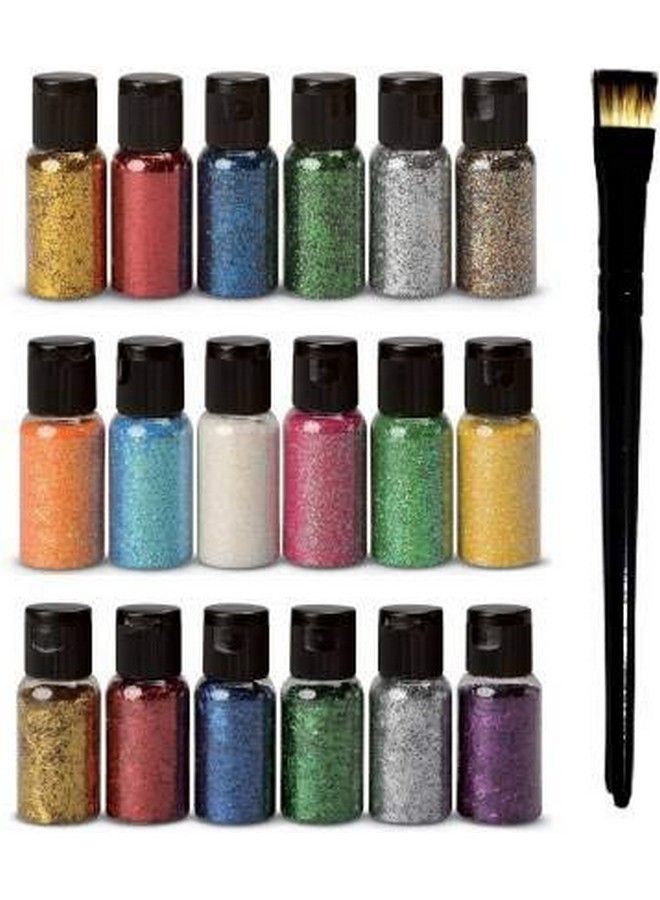 Elecsera Eye Shadow Glitter Powder Set with Eyeshadow Brush - Image 2