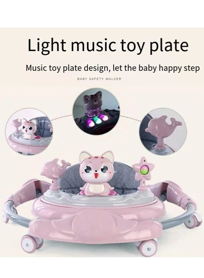 عربات الأطفال مضادة للانقلاب متعددة الوظائف قابلة للطي للأطفال من 1-3 سنوات تعلم المشي مع 6 إعدادات تعديل - Image 4