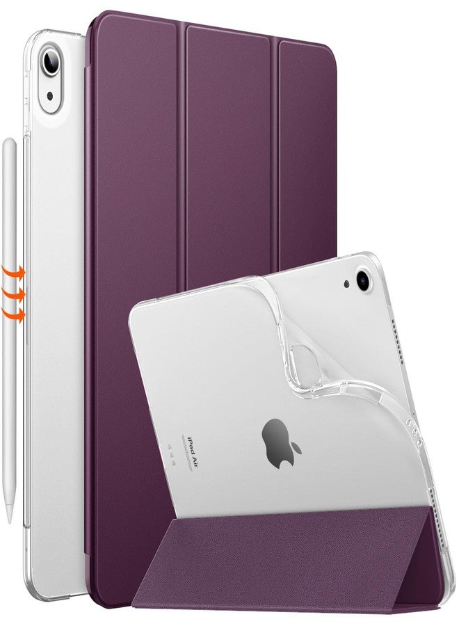 MoKo for iPad Air 6th Generation 11 Inch Case M2 2024/iPad Air 5th/4th Gen Case 2022/2020, Translucent Matte Soft TPU Back Cover for iPad Air Case, Supports Pencil Pro/2/USB-C, Deep Purple - Image 1
