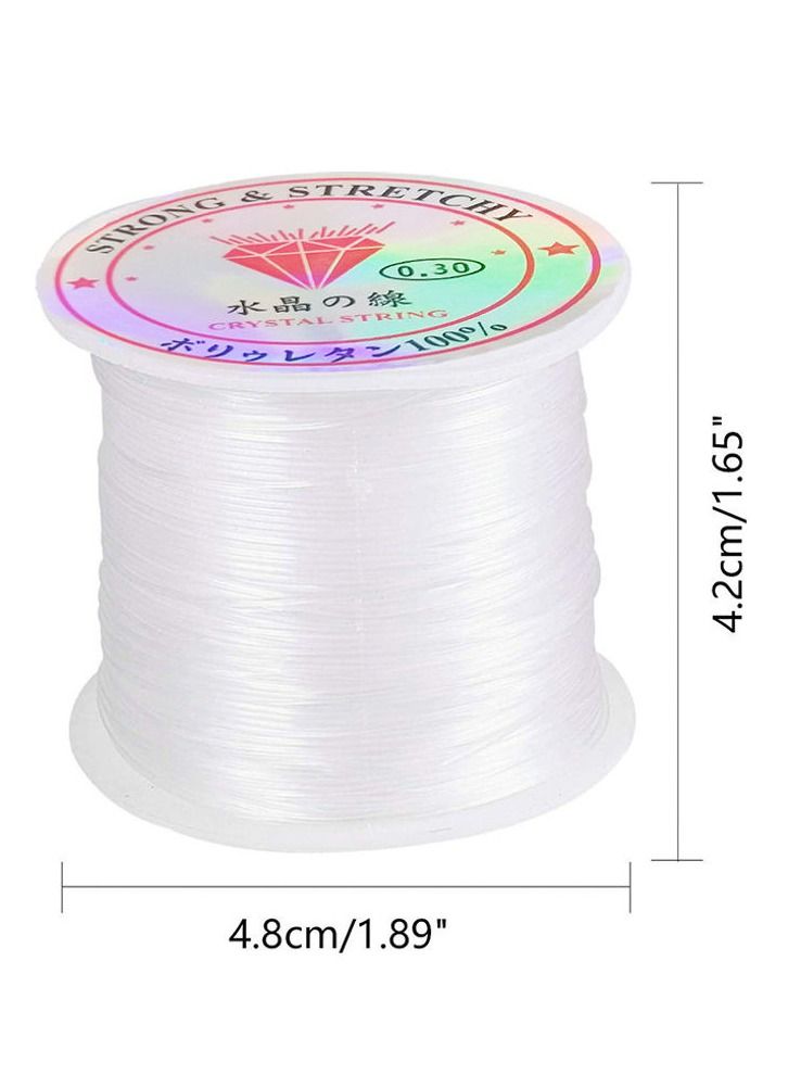 XiuWoo 2 Pack Jewelry Cord Elastic Bracelet Rope Crystal Beading  - Image 2