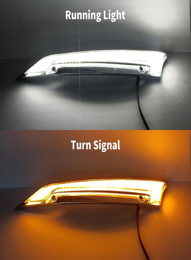 CARGLETRUE Windshield Trim Lights Windscreen Fairing Led Running Light Turn Signals Fit For Harley Road Glide Models 2015-2023 Chrome Smoke - Image 4