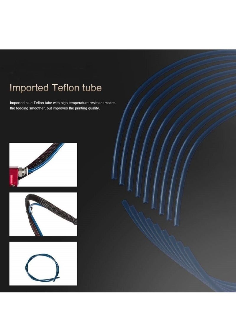 Captaintech Upgraded 3D Printer kit, for 1.75mm Filament PTFE Teflon Tube Pneumatic connectors,Brass Nozzle*2, Steel Nozzle*1, Silicon Cap*3, Tube Cutter for 3D Printer. - Image 1