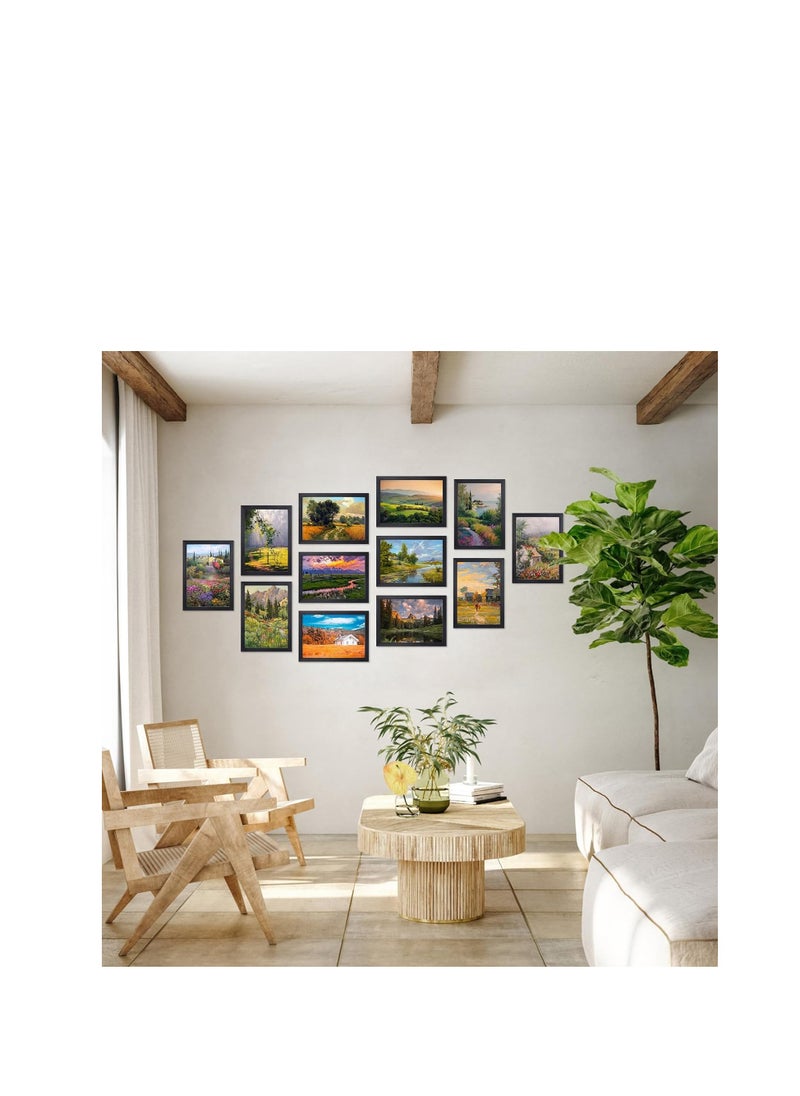 AKDC - AKDC 12 Pack A4 photo Frames, Black A4 Picture Frame Certificate Frames for Wall Hanging and Tabletop Display - Image 1