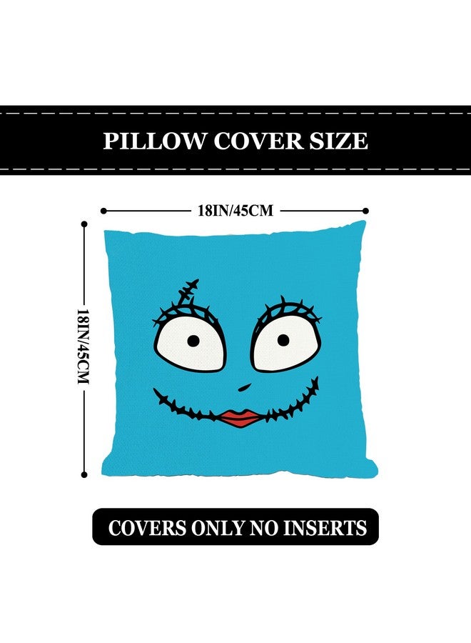 FARMNALL FARMNALL Linen Halloween Pillow Covers 18x18 Set of 4 Throw Pillow Case Halloween Decorations Bed Couch Sofa Pillow Car Chair Pillow - Image 2