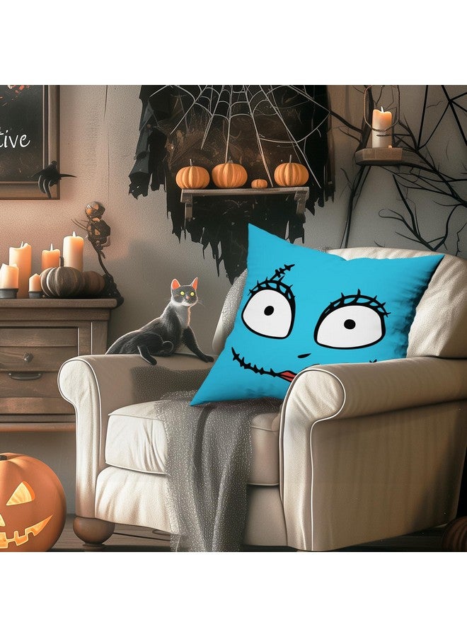 FARMNALL FARMNALL Linen Halloween Pillow Covers 18x18 Set of 4 Throw Pillow Case Halloween Decorations Bed Couch Sofa Pillow Car Chair Pillow - Image 4