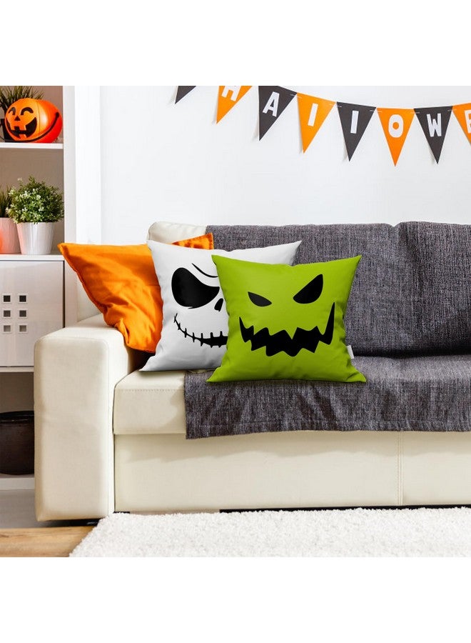 FARMNALL FARMNALL Linen Halloween Pillow Covers 18x18 Set of 4 Throw Pillow Case Halloween Decorations Bed Couch Sofa Pillow Car Chair Pillow - Image 3