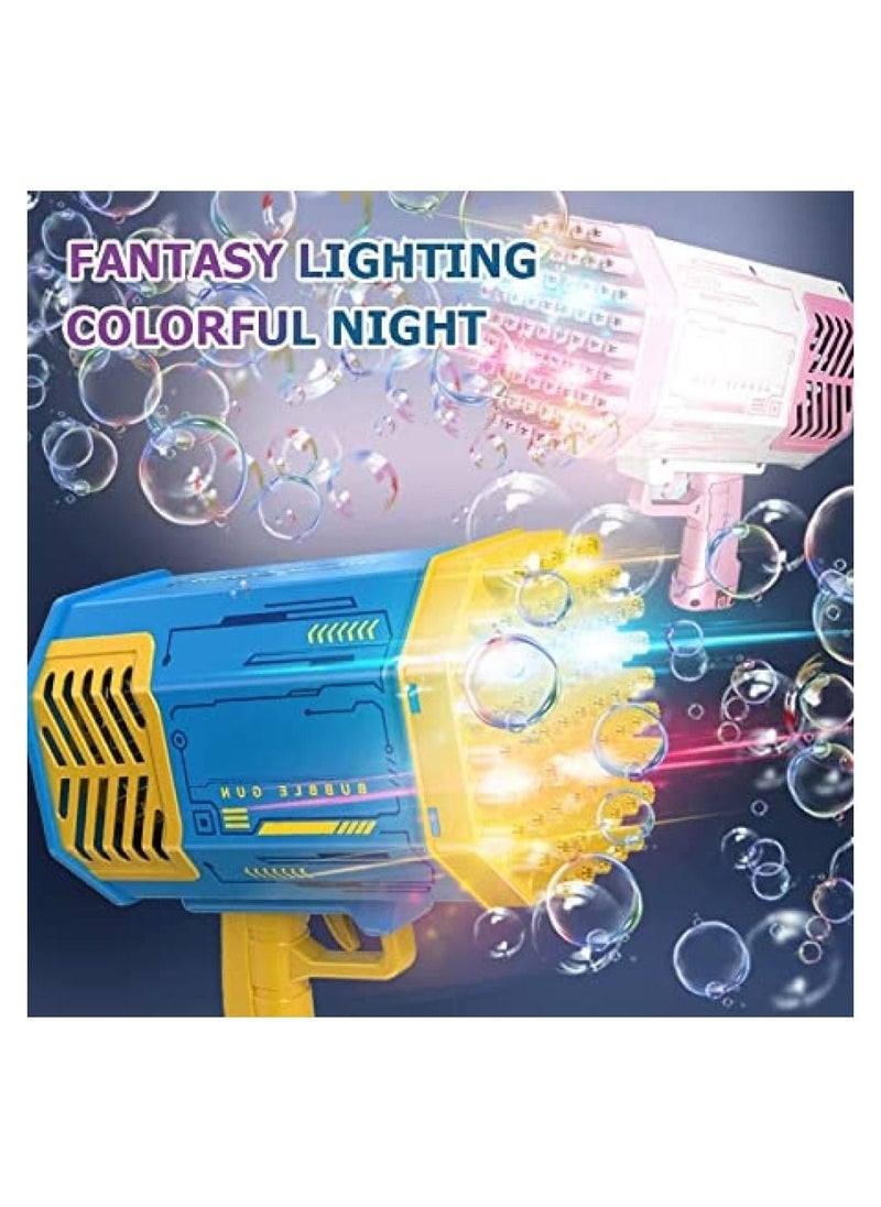 Rocket - Bubble shooter gun, 69 hole bubble shooter machine with colorful lights and bubble solving for kids and girls - Image 1
