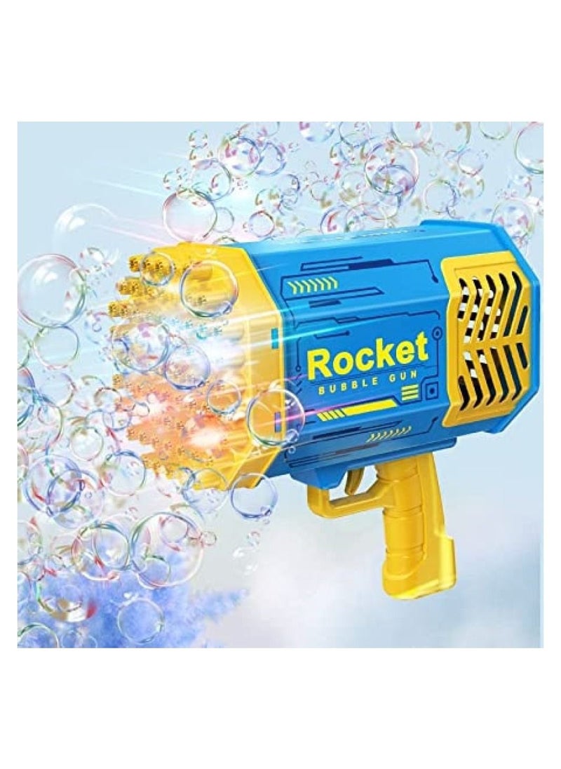 Rocket - Bubble shooter gun, 69 hole bubble shooter machine with colorful lights and bubble solving for kids and girls - Image 1
