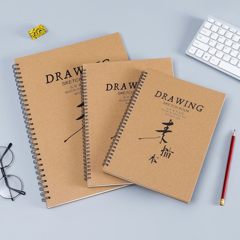 8K A4 16K Hard-Sided Sketchbook Art Painting Book Student Hand-Painted Graffiti Book Can Be Added With Logo - Image 2