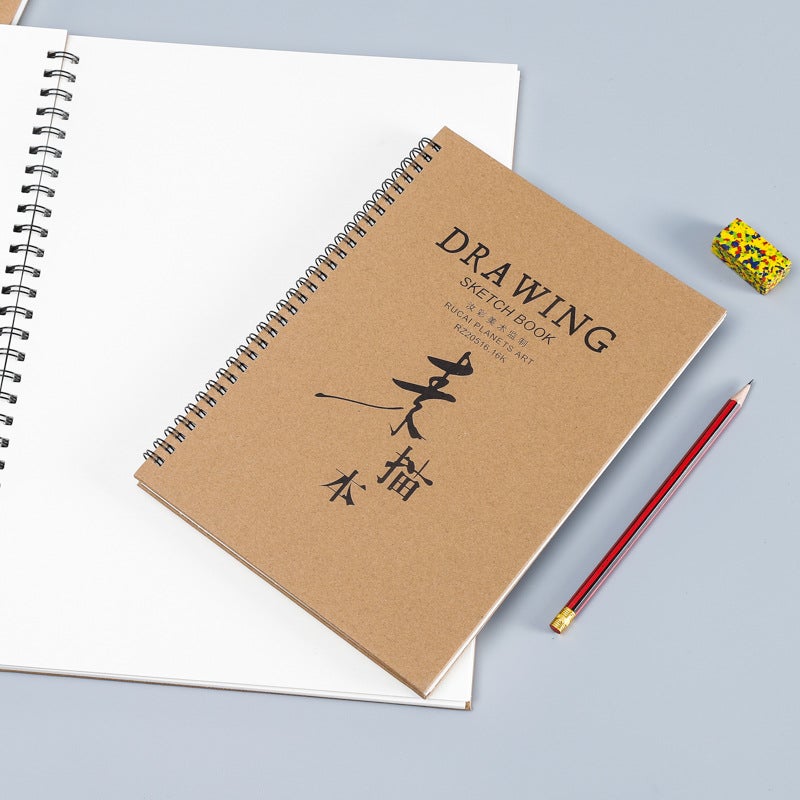 8K A4 16K Hard-Sided Sketchbook Art Painting Book Student Hand-Painted Graffiti Book Can Be Added With Logo - Image 3
