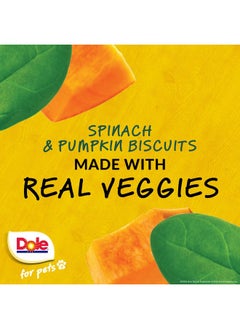 Dole Dole for Pets Freshly Fetched Dog Biscuits, Spinach & Pumpkin Flavor Dog Treats, 7oz | Flavored with Real Veggies, No Wheat, Corn, Soy, Artificial Flavors, Colors, Preservatives, or Animal Products  - Image 2