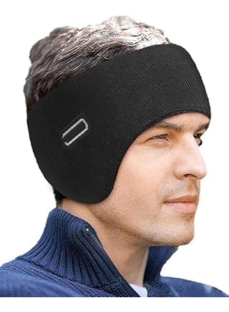 HZYH Ear Muffs for Winter, Double-Layer Ear Warmer, Headband-Knit Fuzzy Lined Winter Ear Muff, Fleece Thermal Headband Cold Weather Windproof Ear Cover, Running Cycling Ear Covers, for Men Women - Image 1