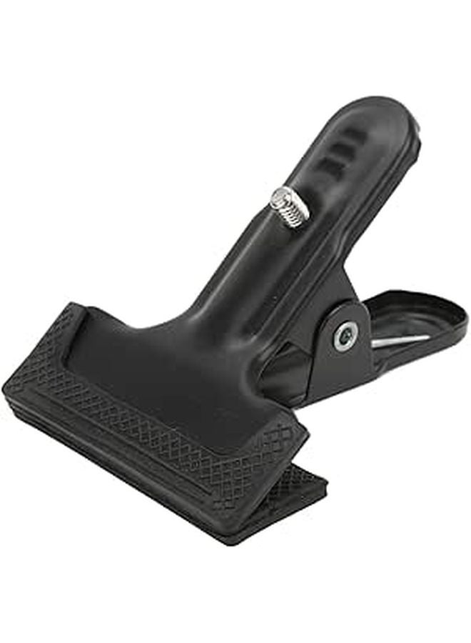 Black Rubber Coated Background Cloth Clamp with Screw for Photography Studio Backdrop - Image 1