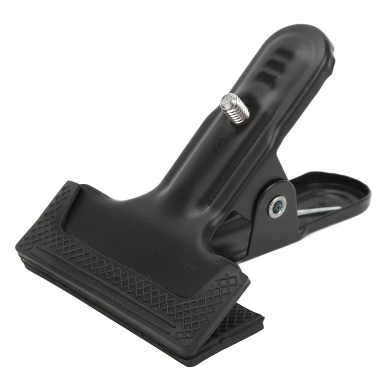 Black Rubber Coated Background Cloth Clamp with Screw for Photography Studio Backdrop - Image 2