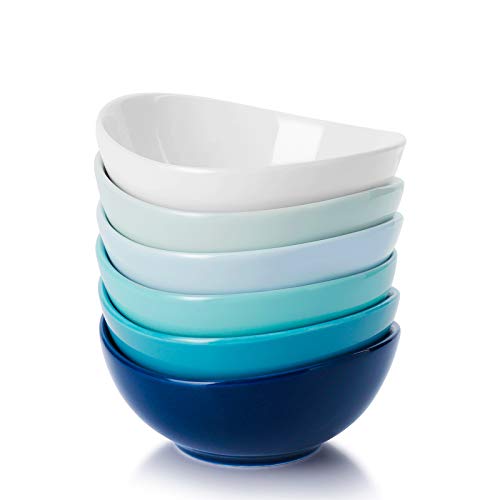 Sweese 4 Inch Porcelain Small 4 oz Bowls for Sauce  Charcuterie  Dipping  Snack  Condiment  Side Dishes Set of 6  Microwave Dishwasher and Oven Safe  Cool Assorted Color