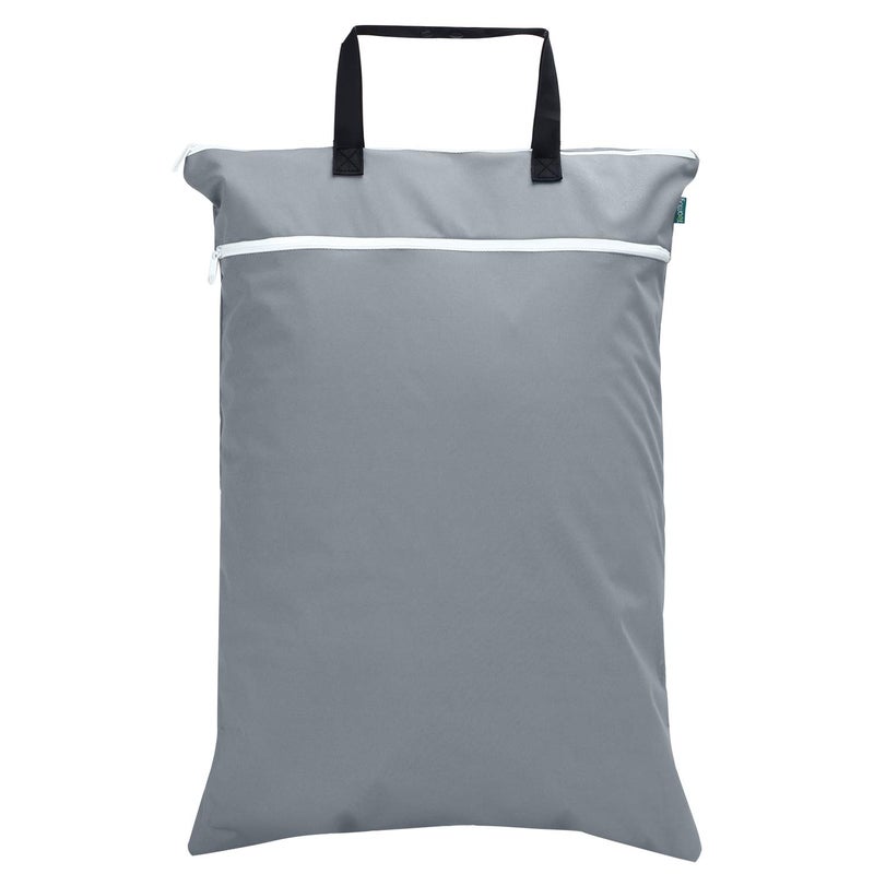 Teamoy Teamoy Wet Dry Bag Travel Tote Organizer 247 x 18 inches with Two Compartments for Cloth Diaper Laundry Swimsuits and More Easy to Hang Everywhere 