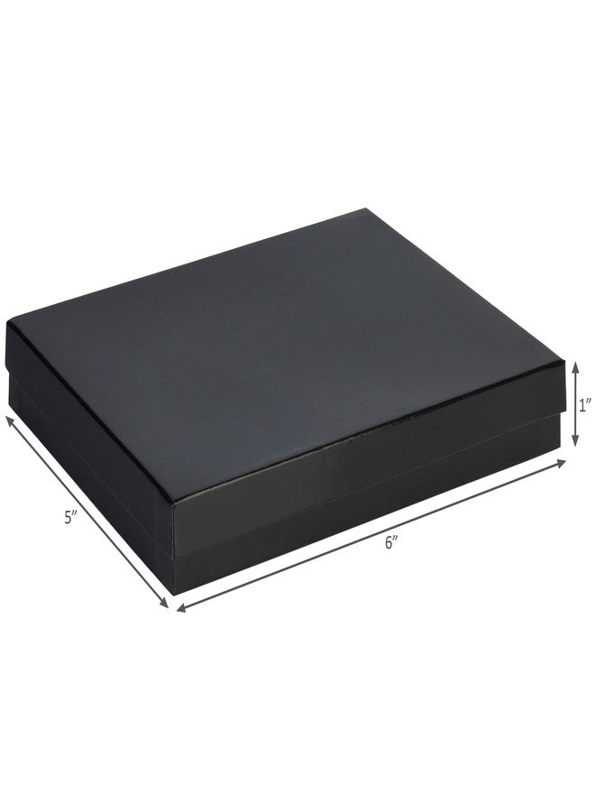 Noble Pack Cardboard Jewelry Boxes 10 Pack - 6"x5"x1" Bulk Cotton Filled Small Gift Boxes with Lids for Jewelry Packaging - Jewelry Gift Boxes for Shipping, Small Business, Accessories (Black) - Image 2