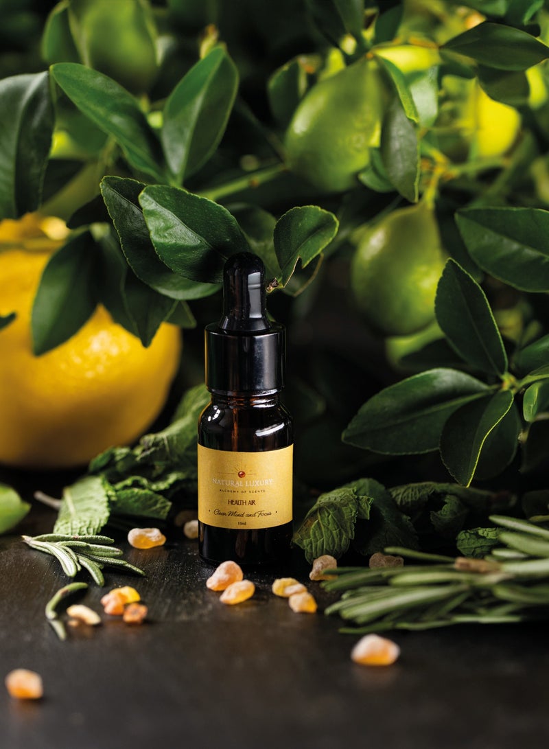 NATURAL LUXURY Clear Mind & Focus Car Perfume Air Freshener with Oak Wood Car Perfume Holder, Luxury Automobile Accessories Car Air Freshener Perfume Oil 10 ml, Car Fragrance Oil for clarity and focus - Image 2