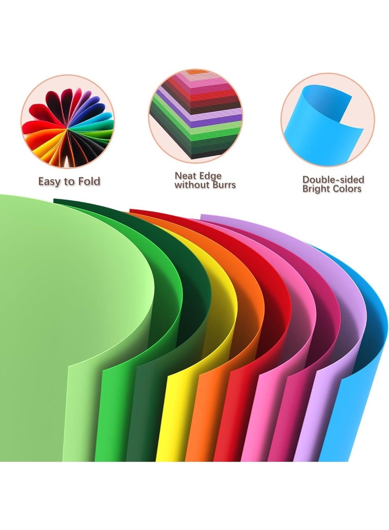 Lukadah A4 Colored Card Stock Printer Papers, Assorted Colors Paper Sheets, Colorful Cardstock Paper for Crafting, Drawing, Card Making, Scrapbooking - 80gsm Construction Paper Sheets | 100 Pcs - Image 2