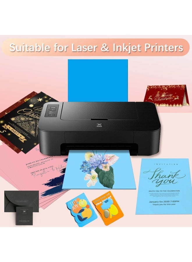 Lukadah A4 Colored Card Stock Printer Papers, Assorted Colors Paper Sheets, Colorful Cardstock Paper for Crafting, Drawing, Card Making, Scrapbooking - 80gsm Construction Paper Sheets | 100 Pcs - Image 4