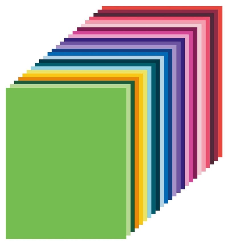 لوكاداه ورق طباعة ملون A4، أوراق متنوعة الألوان، ورق ملون للأعمال اليدوية والرسم وصناعة البطاقات والتقطيع - 80 جرامًا للمتر المربع | 100 قطعة - Image 1