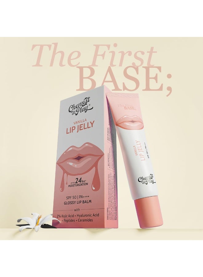 Chemist at Play Vanilla Tinted Lip Balm for Dry, Chapped & Pigmented Lips | Gives 24 hours moisturization | SPF 50 PA+++ | For Women & Men | Has 2% Kojic Acid, Hyaluronic Acid, ceramides & Peptides | 10gms - Image 2